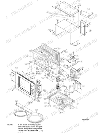 Схема №1 MCC4060E-W с изображением Термопредохранитель для микроволновой печи Aeg 50280671004