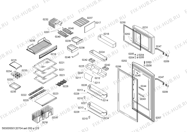 Схема №1 KSU36623NE с изображением Контейнер для холодильной камеры Bosch 00605985
