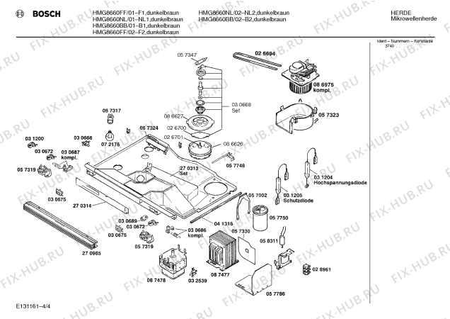 Схема №1 HMG8482NN с изображением Втулка для микроволновой печи Bosch 00031085