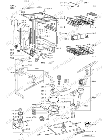 Схема №1 DWF 415 S с изображением Обшивка для посудомойки Whirlpool 481245373789