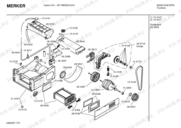 Схема №3 WT7MR02CH VENTO 210 с изображением Панель управления для электросушки Bosch 00357543