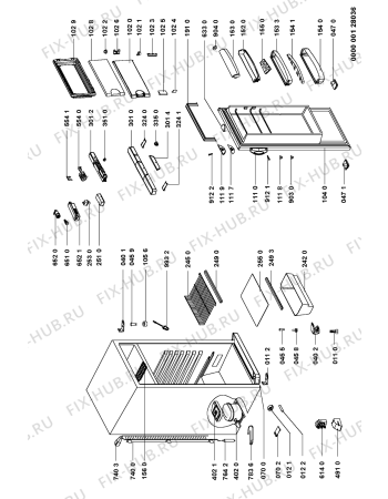 Схема №1 ART 574/H с изображением Корпусная деталь для холодильной камеры Whirlpool 481245228521