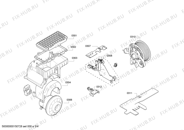 Схема №3 BSGL62544 BOSCH GL60 2500W с изображением Часть корпуса для мини-пылесоса Bosch 00702470