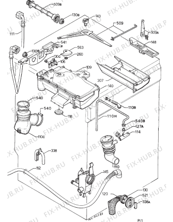 Взрыв-схема стиральной машины Privileg 018298 0 - Схема узла Hydraulic System 272