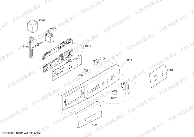 Схема №3 WFC2063OE Maxx4 WFC2063 с изображением Переключатель для стиральной машины Bosch 00182485