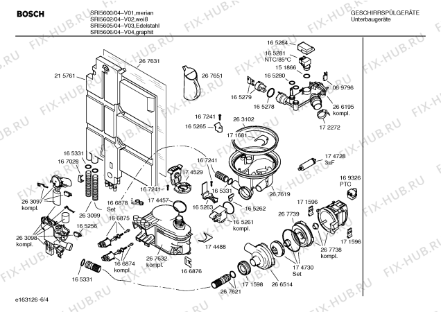 Схема №1 SRI5610 с изображением Передняя панель для электропосудомоечной машины Bosch 00357067