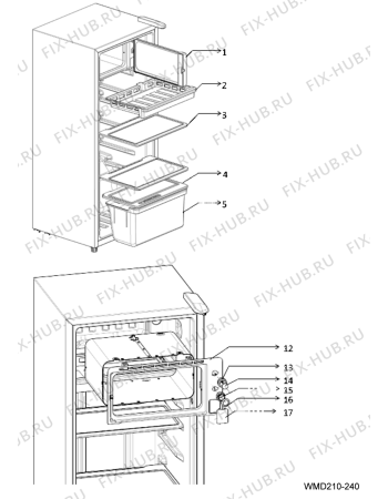 Схема №2 WMD 240 SL с изображением Другое для холодильника Whirlpool 482000024252