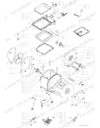 Схема №1 WAT PL 965/1 с изображением Рычаг для стиралки Whirlpool 481010771220