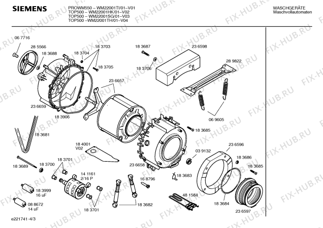 Схема №2 WM22000TI EXTRA50 с изображением Кнопка для стиралки Siemens 00183145