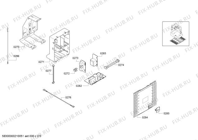 Взрыв-схема вытяжки Bosch DWB67CM50 Bosch - Схема узла 02