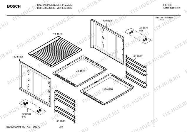 Схема №3 HBN560550J с изображением Инструкция по эксплуатации для духового шкафа Bosch 00593895