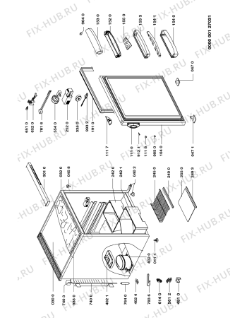 Схема №1 ART417G1 (F092320) с изображением Элемент корпуса для холодильника Indesit C00342272