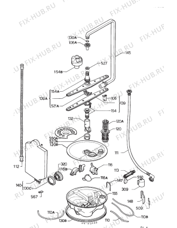 Взрыв-схема посудомоечной машины Zanussi ZT455 - Схема узла Hydraulic System 272