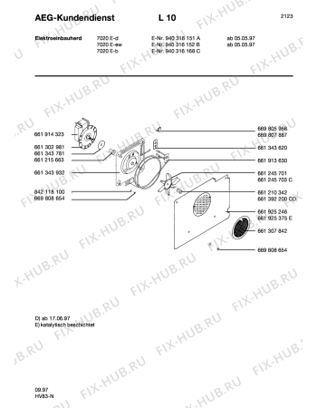 Взрыв-схема плиты (духовки) Aeg 7020E-B - Схема узла Section11