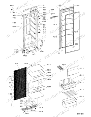 Схема №1 WVU 29 с изображением Уплотнитель (прокладка) для холодильника Whirlpool 481232588018
