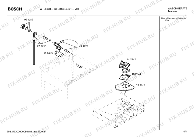 Схема №2 WTL6003GB WTL6003 с изображением Инструкция по эксплуатации для сушилки Bosch 00588130