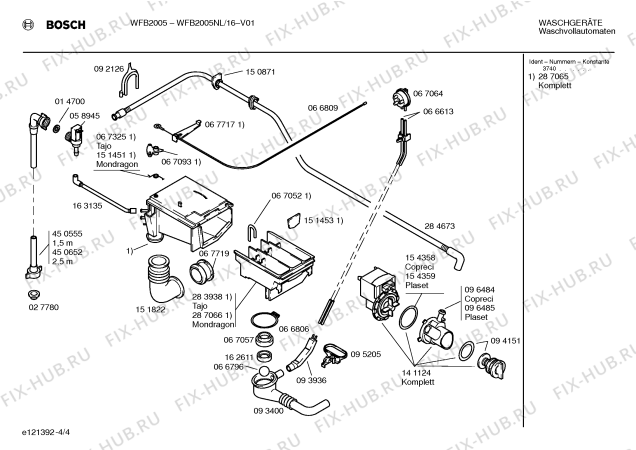 Схема №2 WFB2005NL с изображением Панель управления для стиралки Bosch 00350360