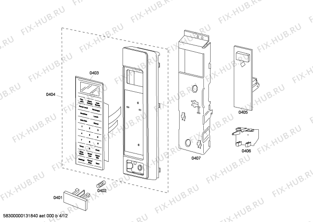 Схема №2 MEMW271EB с изображением Панель управления для духового шкафа Bosch 00144730