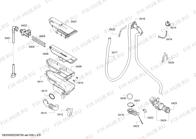 Схема №1 WAT24661ES с изображением Панель управления для стиралки Bosch 11023897