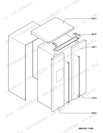 Схема №2 KSN 780 OP A+ IN с изображением Дверь для холодильника Whirlpool 480132103423
