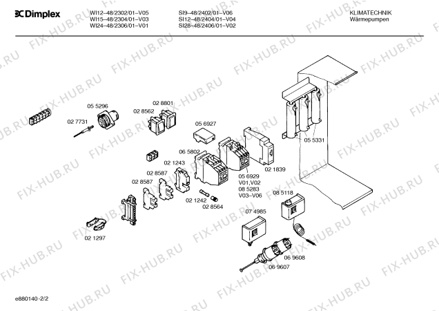 Взрыв-схема стиральной машины Dimplex 48/2402 SI9 - Схема узла 02