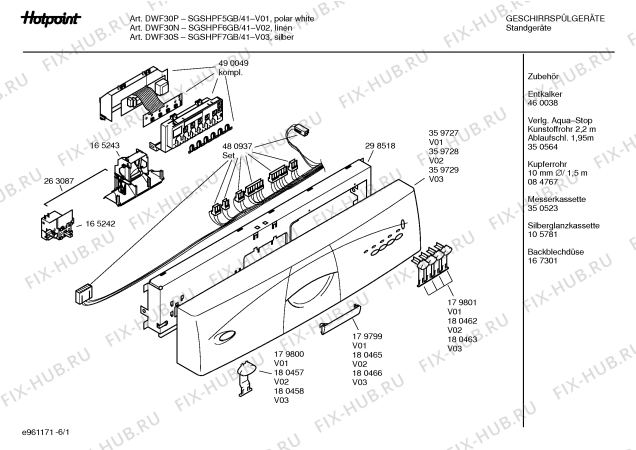Схема №3 SGSHPE8GB Art.: DWF30N с изображением Столешница для электропосудомоечной машины Bosch 00216530