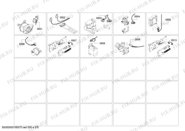 Схема №2 W7460X0GB с изображением Панель управления для стиралки Bosch 00707527