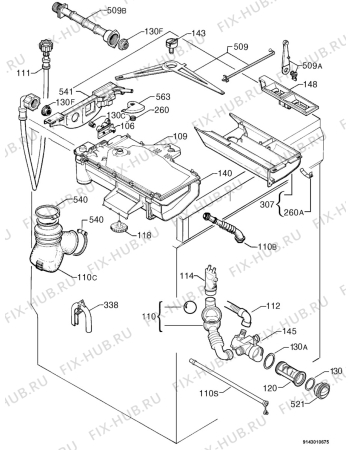 Взрыв-схема стиральной машины Zanussi FM1003 - Схема узла Hydraulic System 272