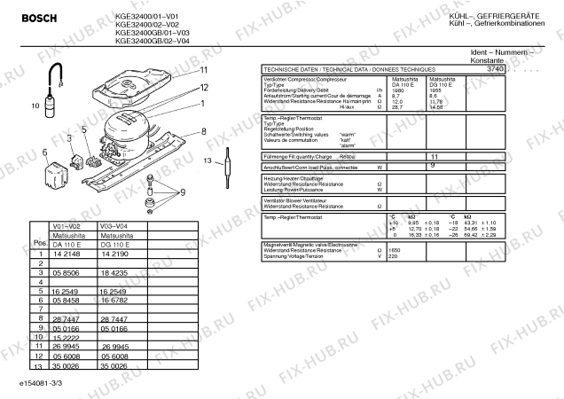 Взрыв-схема холодильника Bosch KGE32400 - Схема узла 03