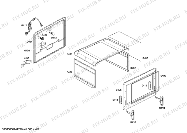 Взрыв-схема плиты (духовки) Bosch HEK14X30ED STYLE II INOX EMB - Схема узла 04