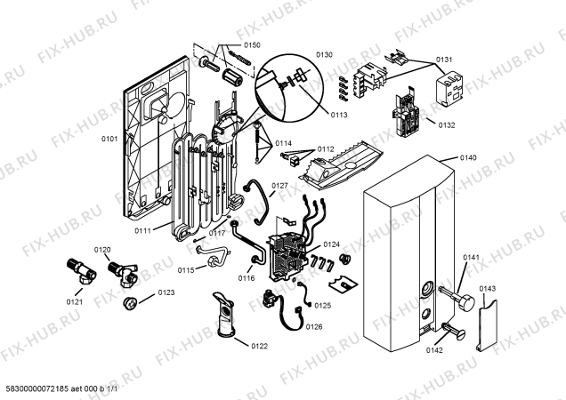 Схема №1 DE18200 с изображением Нагревательный элемент для электроводонагревателя Bosch 00357944