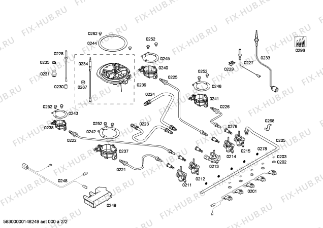 Взрыв-схема плиты (духовки) Bosch PCR915C91N 4G+1W BO90F IH5 - Схема узла 02