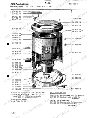 Схема №1 SD 3514 с изображением Шуруп для составляющей Aeg 8997605300218