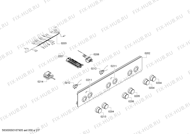 Схема №4 HGV72D121F с изображением Кабель для электропечи Bosch 00750851