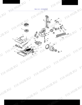Схема №1 ZAS5200A с изображением Труба для электропылесоса Aeg 4055199766