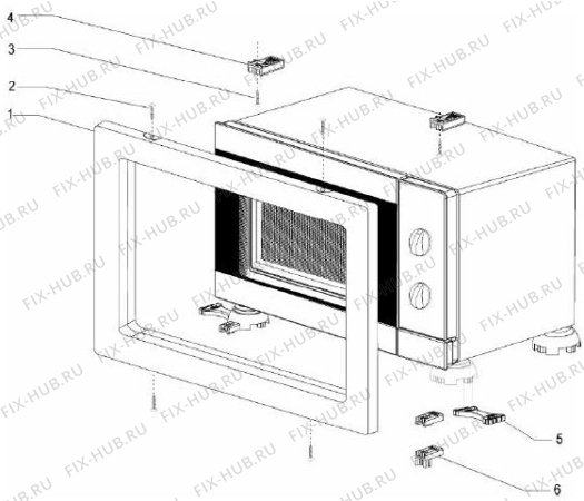 Взрыв-схема микроволновой печи Gorenje MIO1870EM (161606, EM18NB1) - Схема узла 08