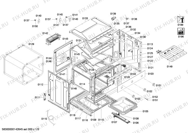 Схема №2 HBN6GI12 с изображением Ручка конфорки для электропечи Bosch 00617401
