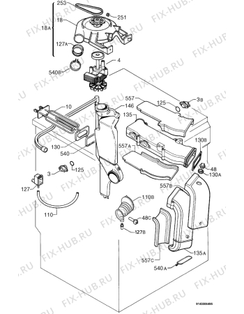 Взрыв-схема стиральной машины Aeg L1280 - Схема узла Dryer 265