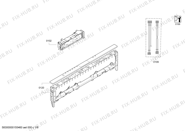 Схема №2 DWHD94EP с изображением Ручка для посудомоечной машины Bosch 00245539
