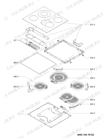 Схема №1 AKT 8210/BA N с изображением Поверхность для электропечи Whirlpool 481010679674