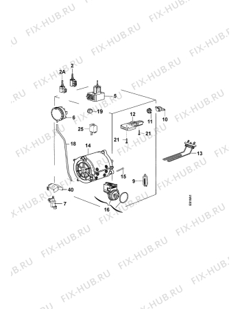 Взрыв-схема стиральной машины Faure LTC501 - Схема узла Electrical equipment