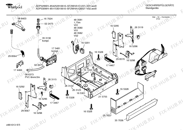 Схема №1 SF2WHA2EU, Art.:ADP539WH с изображением Переключатель для посудомоечной машины Bosch 00184314