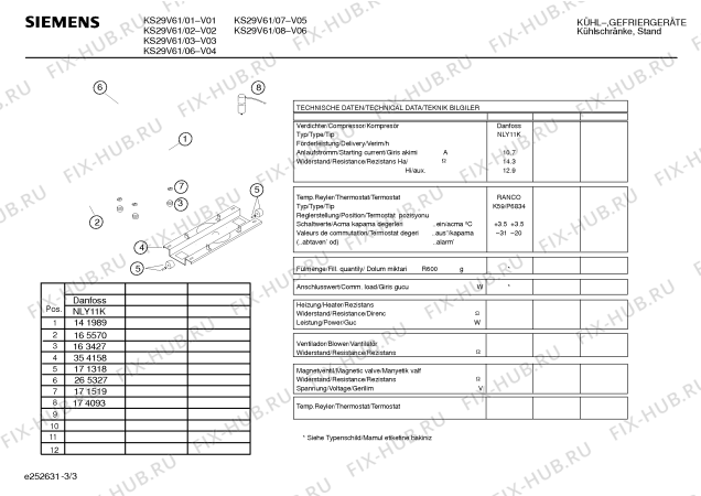 Схема №2 KS29V61 с изображением Панель для холодильника Siemens 00357491