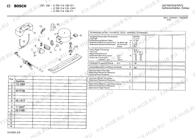 Взрыв-схема холодильника Bosch 0705114132 GFL102 - Схема узла 02