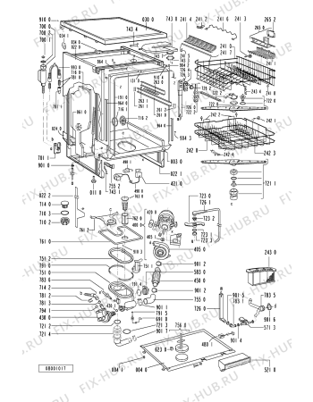 Схема №1 6ADP 962/3 IXM с изображением Модуль (плата) управления для посудомоечной машины Whirlpool 481221478239