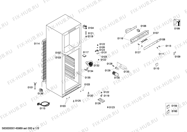 Схема №2 KDV29X45 с изображением Дверь морозильной камеры для холодильной камеры Bosch 00686738