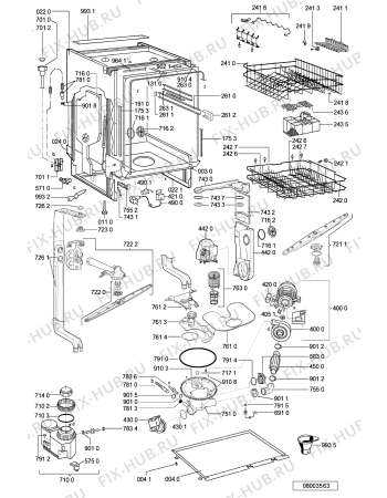 Схема №1 ADL 339 с изображением Обшивка для посудомойки Whirlpool 481245372378