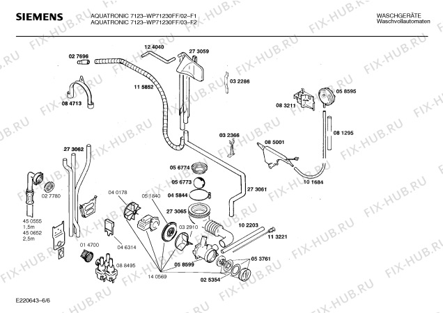 Схема №2 WP71230FF, AQUATRONIC 7123 с изображением Панель управления для стиралки Siemens 00273499