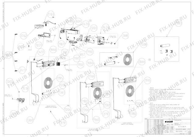 Взрыв-схема холодильника Beko GNE134751X (7269948783) - WATER SYSTEM GR.