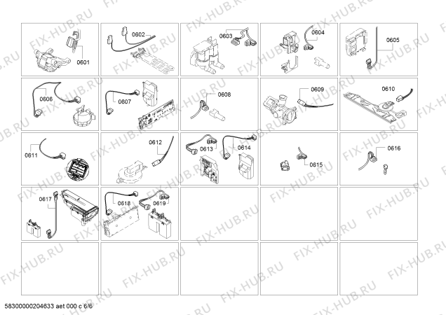 Схема №1 WAT286T0 с изображением Панель управления для стиралки Bosch 11023187